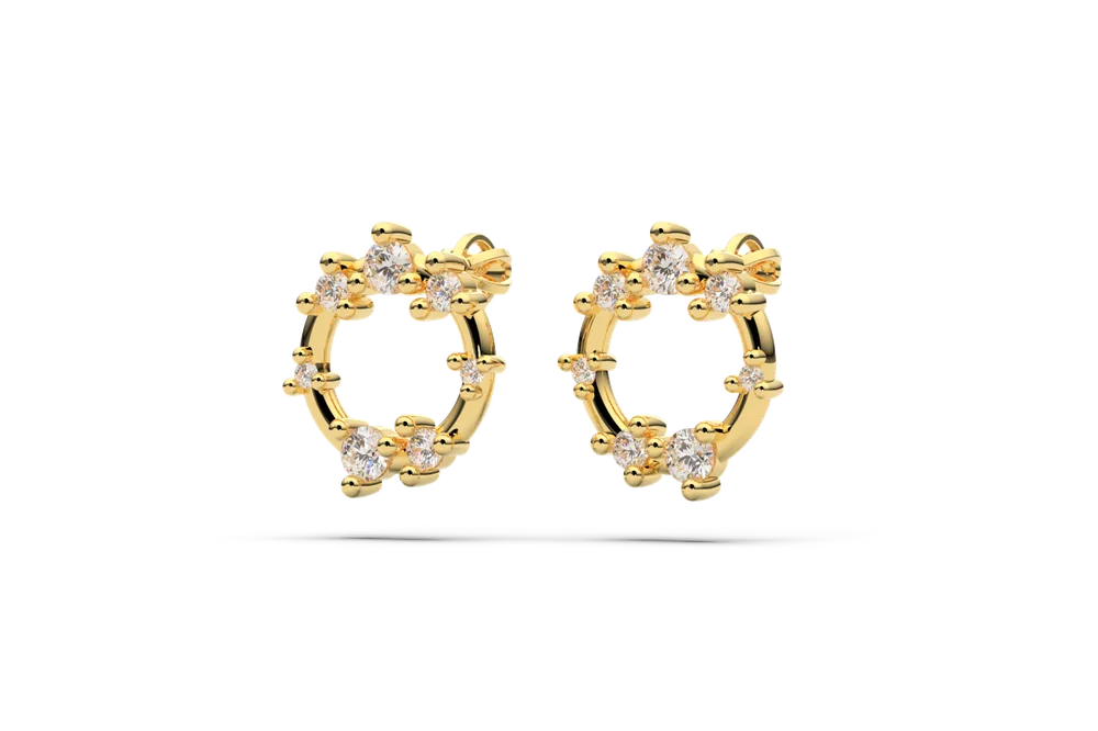 Kolczyki E-17 DeLoire, białe złoto
